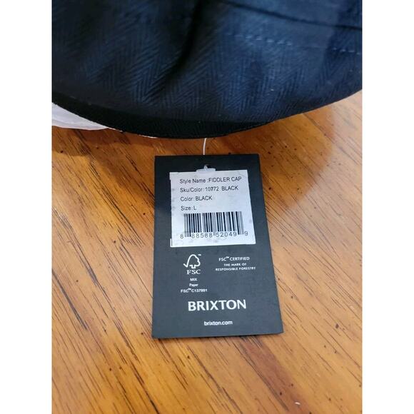 Brixton Black Fiddler Cap | Classic Unisex Fisherman Cap | Size Large (7… - Picture 6 of 6